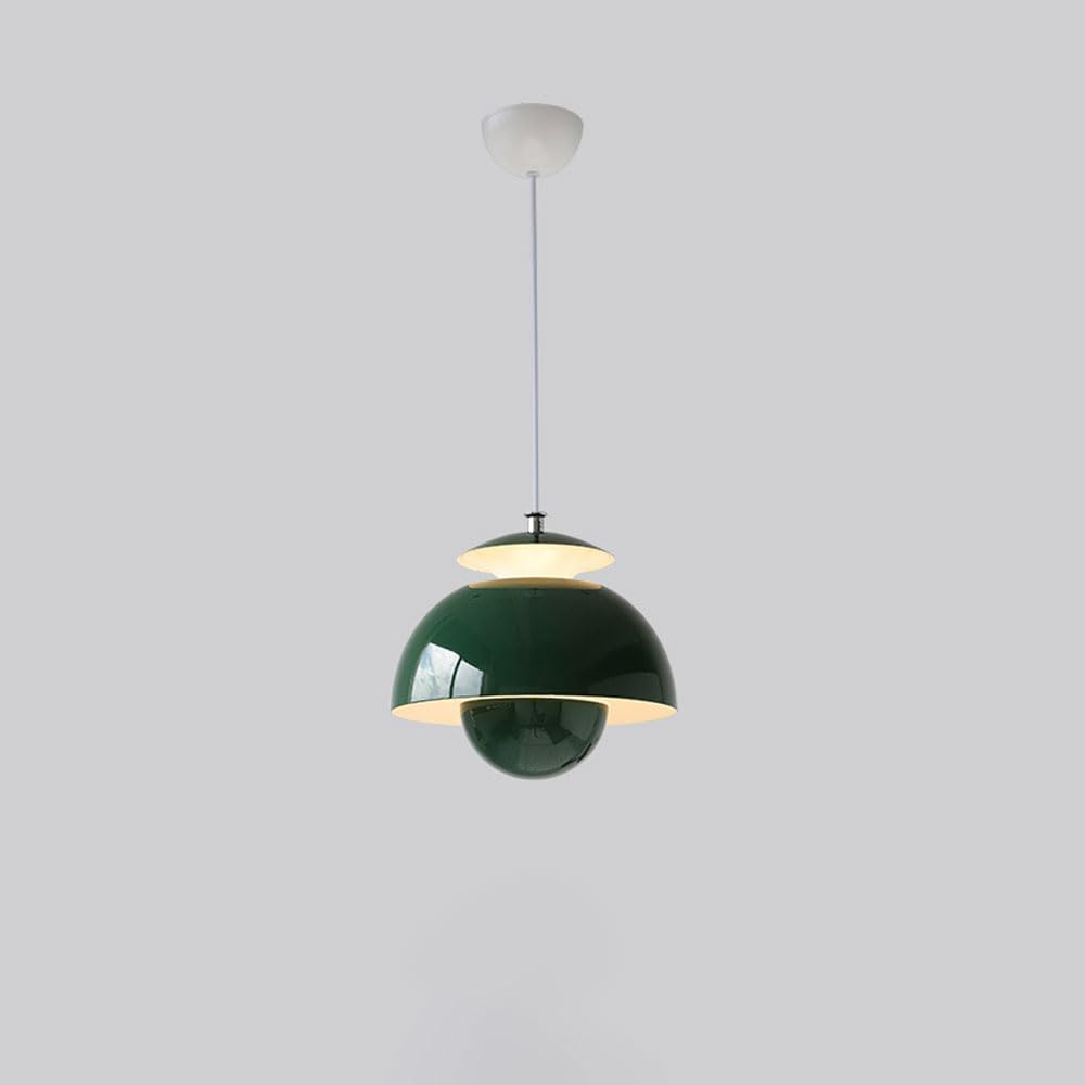Lámpara colgante LED de techo estilo crema con luz de 12W y altura ajustable