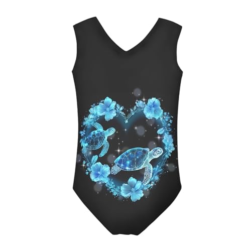 Image of Girls Fashion Print One Piece Swimsuit Bathing Suit Gymnastic Leotard for Kids, 5-14 Years