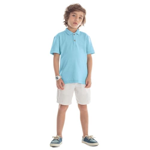 Camisa Polo Infantil Masculina Trick Nick Azul 3