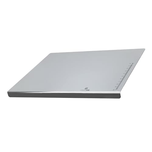 Image of Stainless Steel Chopping Board with Lip for Kitchen| Non Slip Rust Proof Counter top| Easy to use| Round Edge| for Cutting Vegetables, Meat,Fish,Fruits | Medium | 35 x 30 cm