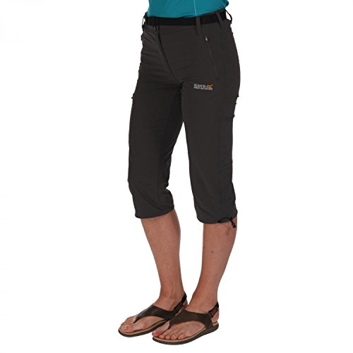 Image of Regatta Women's Xert STR Capri II Shorts, Gray, FR : XL (Taille Fabricant : Taille 18)