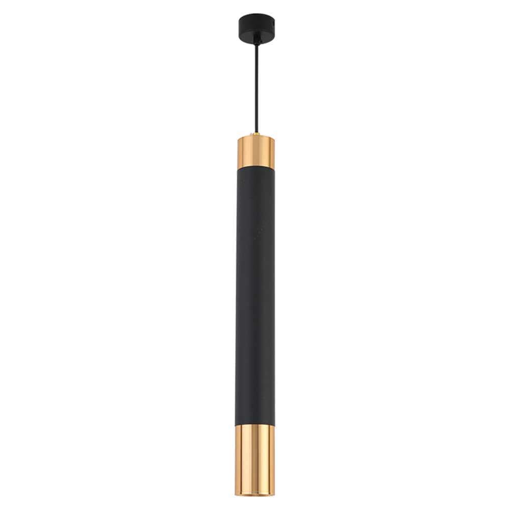 Lámpara colgante tubo negro mini LED para techos con poca luz