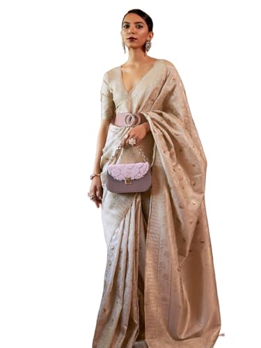 SWORNOF Women's kanjivaram banarasi silk saree Zari Woven for fes...