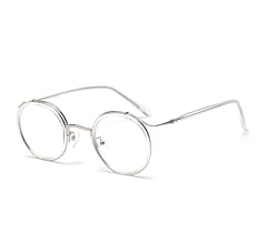 Occhiali Retrò Rotondi In Metallo Acetato - Montatura Vintage, Lenti Anti Luce Blu - Foto 11