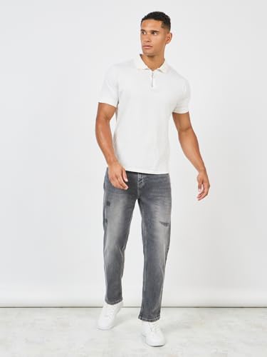 Image of Styli Men Solid Balloon Fit Jeans | Stretchable & Comfort, Mid-Rise Casual Denim Pants for Everyday Wear |Machine Washable