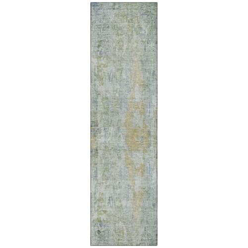 Addison Rugs Chantille ACN2310 Aloe 2'3" x 7'6" Indoor/Outdoor, Machine Washable, Easy Clean, Non Shedding, Bedroom, Living Room, Dining Room, Kitchen, Patio Runner Rug by Addison Rugs - Used condition - Image 2