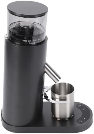 RiToEasysports Rechargeable Electric Coffee Bean Grinder Anti Static Features with 60 Grind Settings for Home Use Stainless Steel 80g Capacity (685 Black)