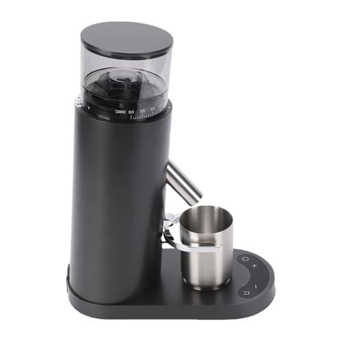 RiToEasysports Rechargeable Electric Coffee Bean Grinder Anti Static Features with 60 Grind Settings for Home Use Stainless Steel 80g Capacity (685 Black)