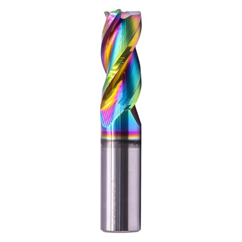 Image of 3 /4 inch 3 Flute Solid Carbide Square End Mill, DLC Coated for Aluminum | 37 Helix, 3 /4 inch Cutting Dia, 3 /4 inch Shank Dia, 1-3 /4 inch LOC, 4 inch OAL, for Milling Aluminum and Copper