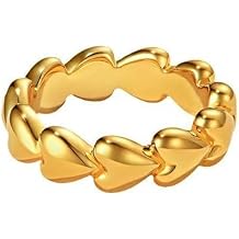 24K 999 Pure Gold Ring for Women, Minimalist Original Gold Engagement Ring Wedding Band for Anniversary Birthday Valentines Gift