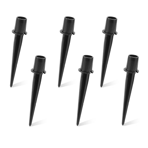 6pcs Metal Replacement Stakes, 5.34x0.83in Solar Light Parts Aluminum Alloy Metal Replacement Stake Lights Spike Replace for Landscape Lamps Pole Outdoor Outside Garden Ground Yard Pathway Replacement