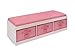 Kid's Cushioned Storage Bench with 3 Basket Bins