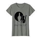 amazing.velvet Ombra gatti dito medio Maglietta Unisex T-Shirt Animato Vacanza S Collo a U Manica lunga Grigio Cenere Small EU 33 cm 16-17.5 cm