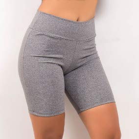 Conjunto Fitness Academia Ginástica Ciclistas Top e Bermuda Suplex (G, Cinza Mescla)