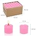72 Packs Unscented Pink Votive Candles in Bulk, Small Wax 1.5 Inch Diameter Pastel Colored Candles for Wedding, Party & Home Dinner Table (8 Hour), 1.5