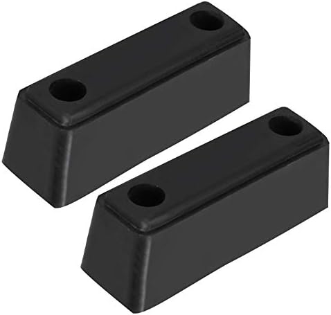 Buachois Bumper Block, 2 Pieces 24.5 x 8 x 9 cm Rubber Kerb Black High Performance Parking Blocks Garage Floor Stops Stopper Driveway Stop for Car, Truck, Motorhome, Trailer