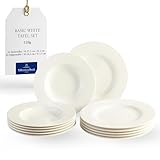 vivo - Villeroy & Boch Group - Basic White Tafelservice 12 teilig 6 Personen Weiß, Teller Set...