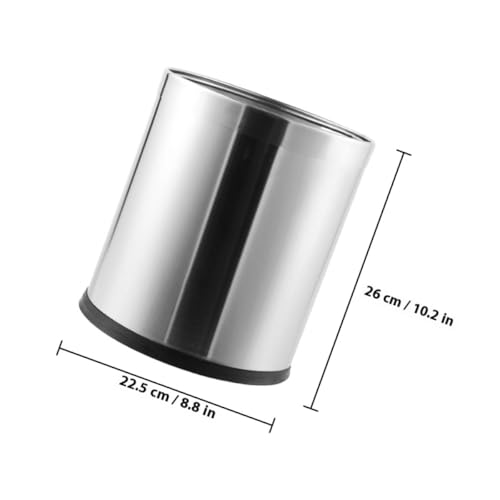 Caneca de basura baño acero inoxidable 10 L doble capa miniatura 2