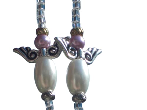 Beaded Eyeglass Chain Handmade Guardian Angels 28 inches Fancy Ends