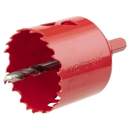 wolfcraft Sega a tazza BIM I 5472000 I Per materiali per costruzioni a secco, legno, plastica e metalli, profondità di taglio 40 mm