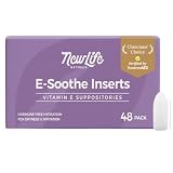 NewLife Naturals Vitamin E Suppositories for Women 38IU ESoothe - All Natural Moisturizer Support - Feminine Care Hydration and Moisture Support, Postpartum Hormonal Changes & More - 48 Inserts, USA