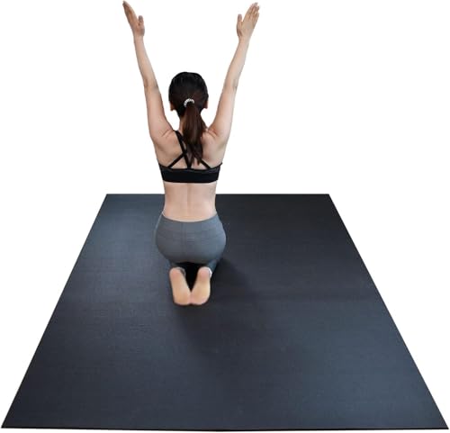 Image of IRONVOLT by Dhara FloorMax Heavy Duty Gym Flooring Mat 8x5 Ft | 30mm Thick EVA Rubber Exercise Mat for Treadmill, Powerlifting & Dumbbell Zone | Anti-Skid, Impact Resistant, Noise Control | Black
