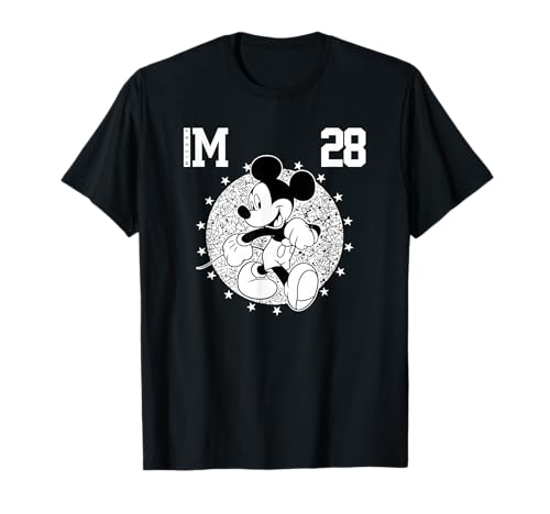 T-Shirt Disney Mickey Academy 28 en coton col rond pour style retro