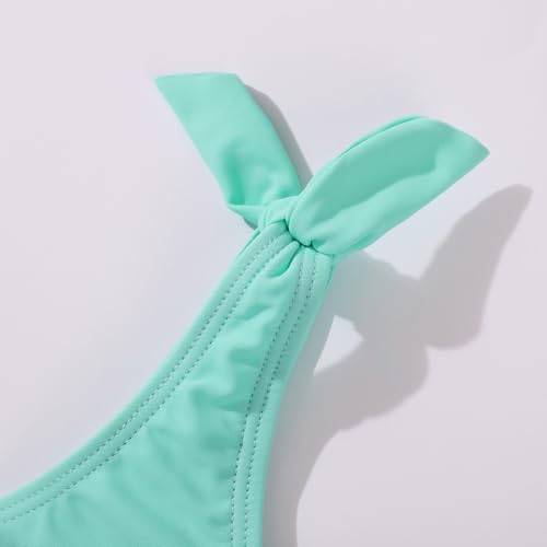 Weixinbuy Girls Swimsuit Two Piece Bathing Suits for Girl's Size 10 12 Green Tropical Bikini Sets Teen Girls’ Swimwear 10-12 — view 5