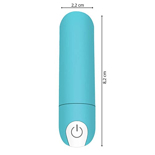 Bullet Good Vibes Only Intt Toys Capsula Vibratória 10 Intensidades Azul Tiffany Recarregável Resist