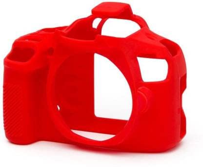 IJJA 1300D/1500D Silicone Camera Protective Body Camera Cover Compatible with Canon 1300D/1500D Canon Professional Silicone Rubber Camera Case Cover Detachable Protective (Red)
