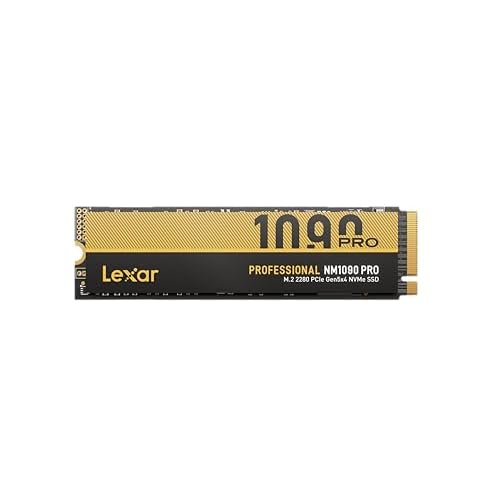 Lexar 4TB NM1090 PRO SSD PCIe Gen5 NVMe M.2 2280 Internal SSD, Up to 14,000/13,000 MB/s Read/Write, Advance Thermal Control Design, DirectStorage Enabled, for Gamers and Creators (LNM109P004T-RNNNU)