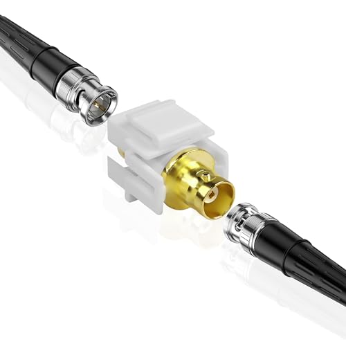 Adaptador BNC hembra keystone para placa de pared en pack de 2 unidades 6