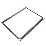 NIYANGLE Schwarze Pvc Menümappen Schutzhülle für Restaurant und Café Faltbare A4 Speisekarten Mappe zum Schutz und Aufbewahren von Menüs Praktisch und Langlebig