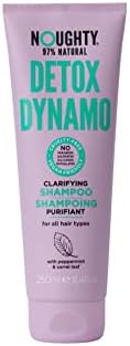 Noughty 97% Natural Detox Dynamo Clarifying Shampoo to Refresh Hair and Remove Residue, Suitable for Every Day Use with Peppermint and Sorrel Leaf, Sulphate Free Vegan Haircare 250ml