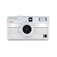Kodak EKTAR H35N Halbformat-Filmkamera, 35 mm, wiederverwendbar, Bulb-Funktion, Sternfilter, beschichtetes, Objektiv (Film und Batterie sind Nicht im Lieferumfang enthalten) (Gestreiftes Silber)