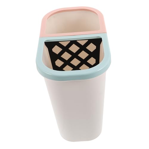 Caneca de basura rectangular color blanco Alipis miniatura 1