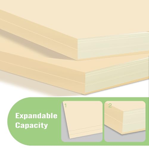 Woodlake Manila File Folders 8.5 x 11 Letter Size, 220gsm Paper Filing Folders with 1/3 Cut Tabs, 100 Pack Manila Folders for Office, School, Home, Business & Document Organization, Made in USA by Woodlake - Image 4