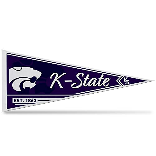 Rico Industries NCAA Kansas State Wildcats - KSU Classic 12" x 30" Felt Wall Décor Pennant - Great for Home/Bed Room/Man Cave Décor