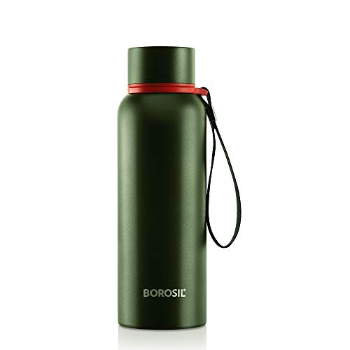 Image of Borosil - Stainless Steel Hydra Trek - Vacuum Insulated Flask Water Bottle, 500 ML, Green & Stainless Steel Hydra Bolt Trans - Vacuum Insulated Flask Water Bottle, Blue, 1L