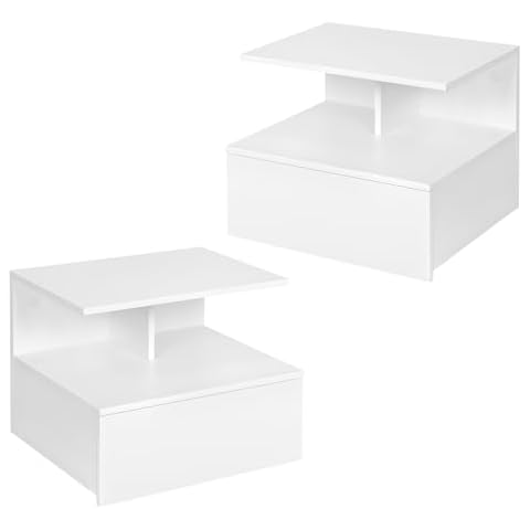 WOLTU Set of 2 Floating Bedside Tables Cover