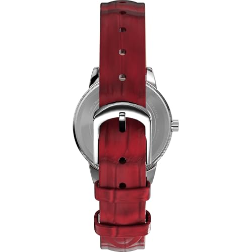 Timex Easy Reader® Red Leather Strap Watch by Timex - Image 3