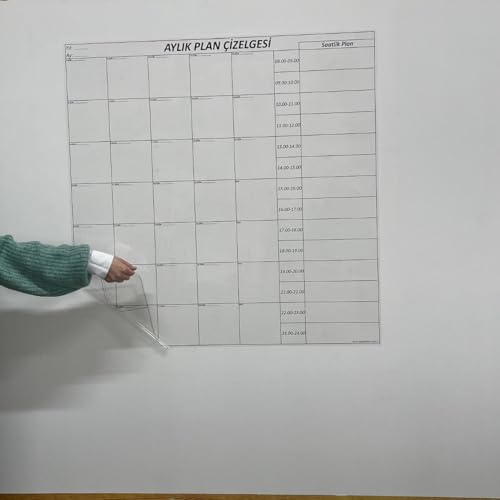 BUFFER® Aylık Planlayıcı Manyetik Duvar StickerıTakvim Plan Çizelgesi 100 * 110 cm