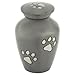 Classic Slate Pet Keepsake Cremation Urn for Ashes, Brass, Gray Urn, Dog Urn, Cat Urn, Keepsake Sized Pet Urn, 2.75 Inches High