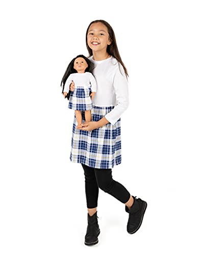 Leveret Kids & Toddler Uniform Matching Girls & Doll Plaid Skirt Dress Variety of Styles (Size 2-14 Years)