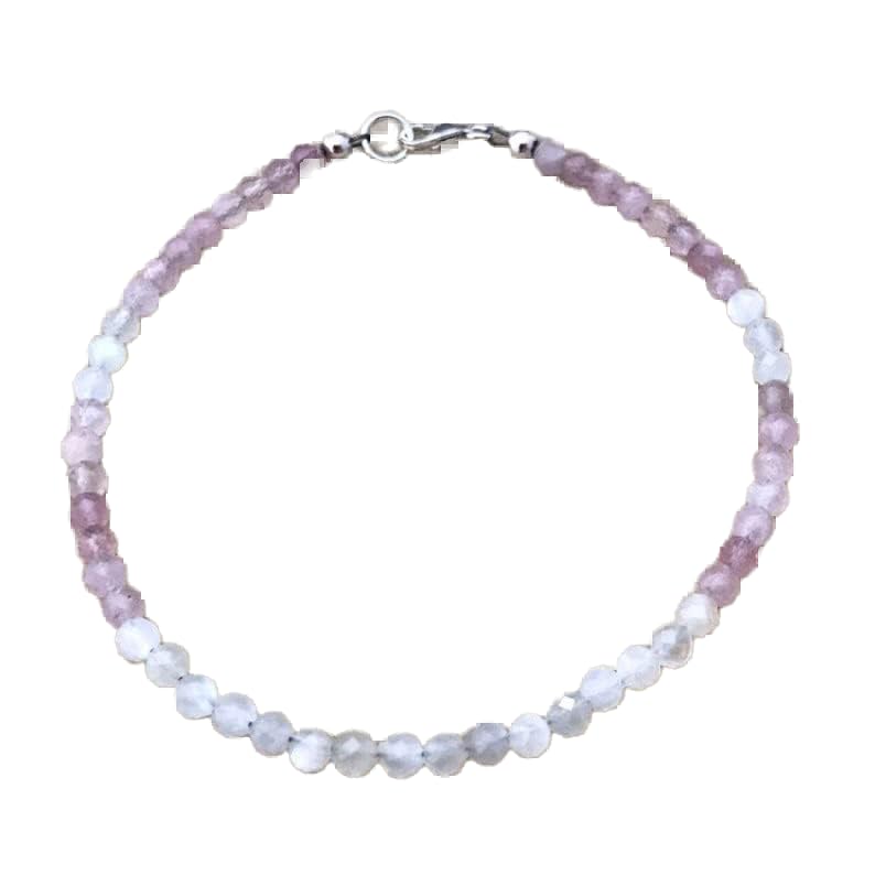 Bracelet quartz rose et pierre de lune cadeau mixte LKBEADS