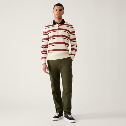 Image of Marks & Spencer Regular Fit Linen Rich Chino Trousers
