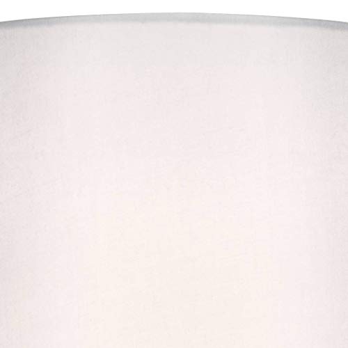 360 Lighting Modern Accent Table Lamp 21" High Brushed Nickel Silver Metal Teardrop White Cylinder Uno Shade Decor For Bedroom Living Room House Home Bedside Nightstand Office Kids Family #TOP2