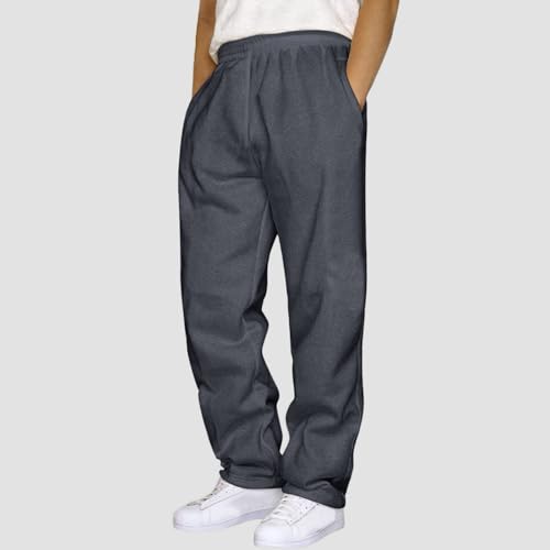 Cargo Pants for Men, Baggy Sweatpants Men Fleece Sweatpants Sherpa Lined Warm Drawstring Elastic Pants with Pockets 20253