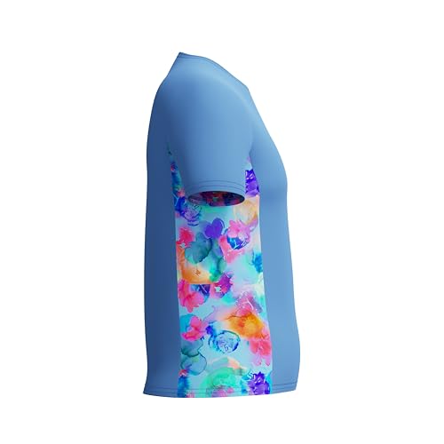 Image of Speedo Girls' Uv Swim Shirt Short Sleeve Printed Rashguard