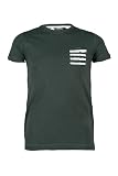 Tipologia: T-Shirt Coveri T-shirt tinta unita Collection con stampa interno collo e interno taschino sul petto in cotone slub, Verdone L